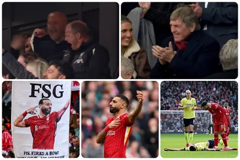 "أسطورة ليفربول تحتفل بتحطيم رقمها وجنون سلوت".. لقطات من سيطرة الملك على انجلترا